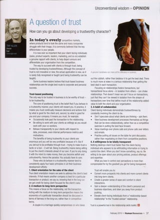 A Question of Trust HR Magazine Trip Allen Mar 2010