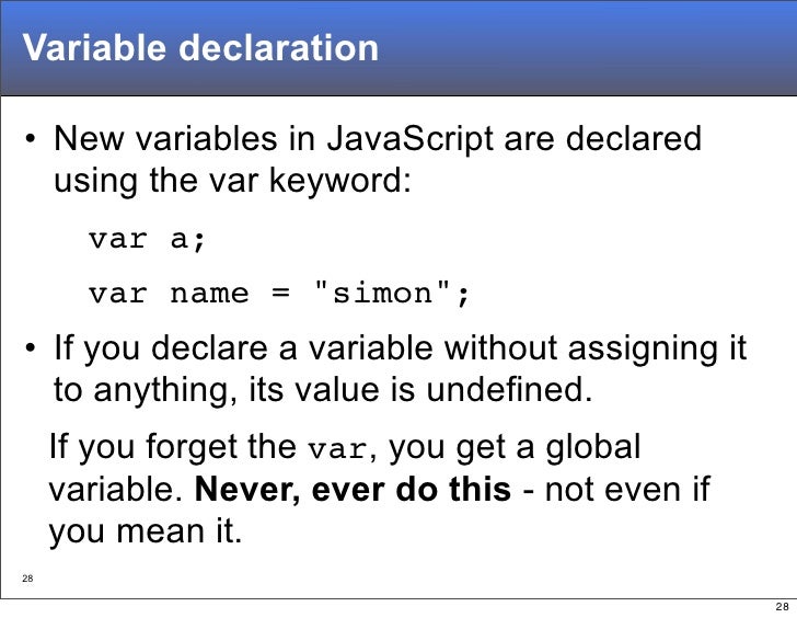 A Re-Introduction to JavaScript