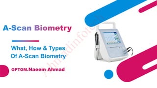 What, How & Types
Of A-Scan Biometry
OPTOM.Naeem Ahmad
 