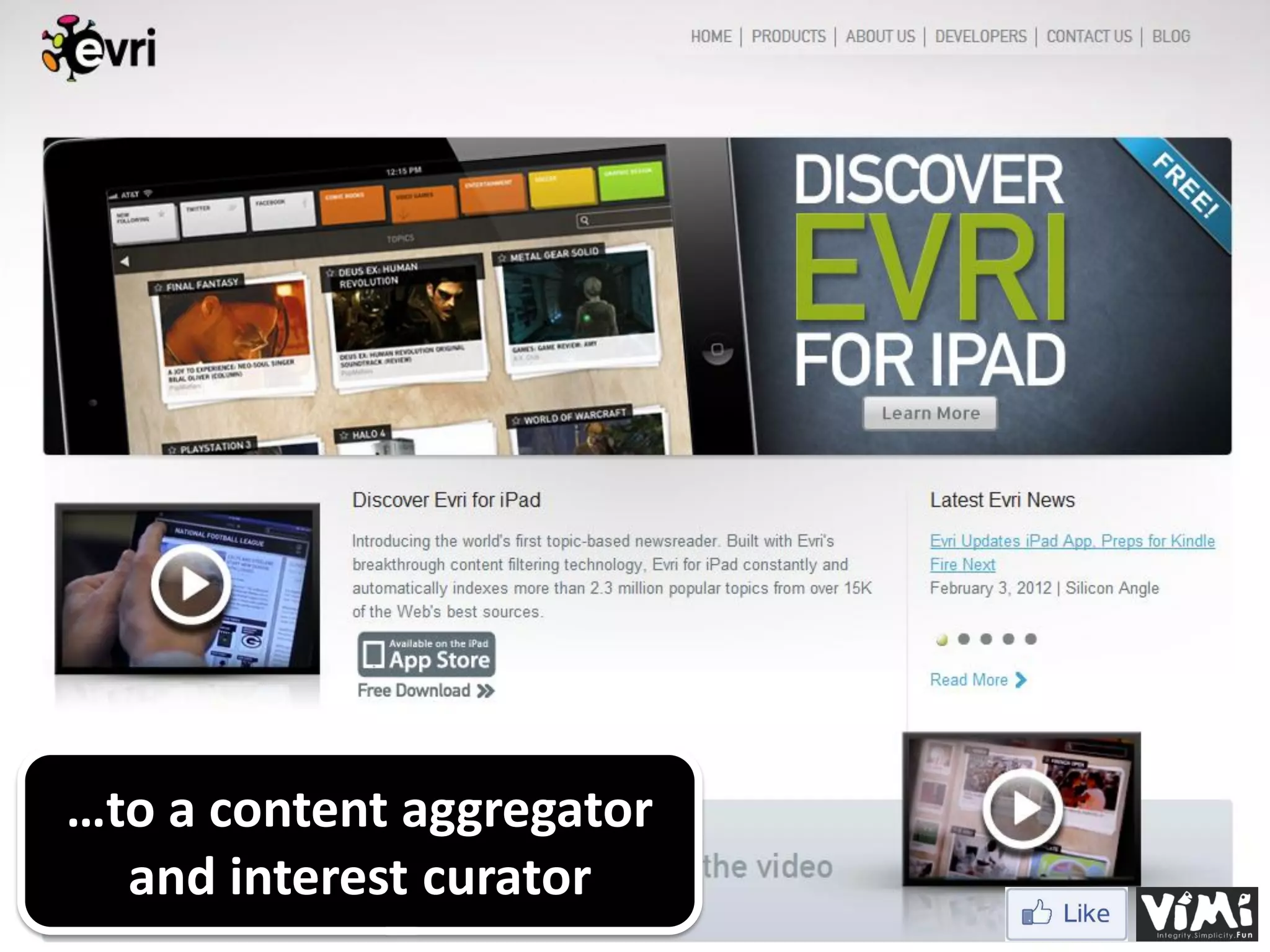 …to a content aggregator and interest curator 