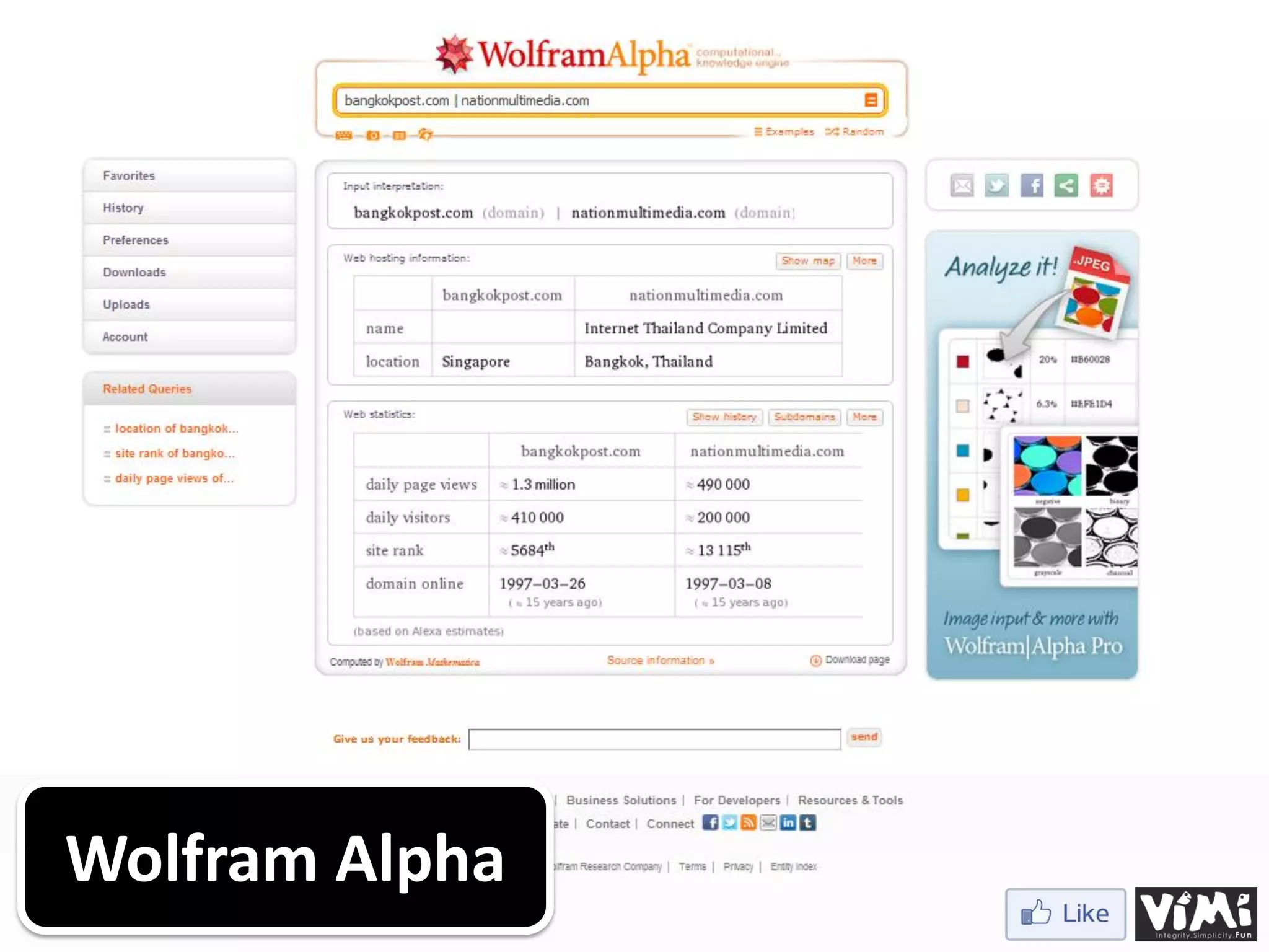 Wolfram Alpha 