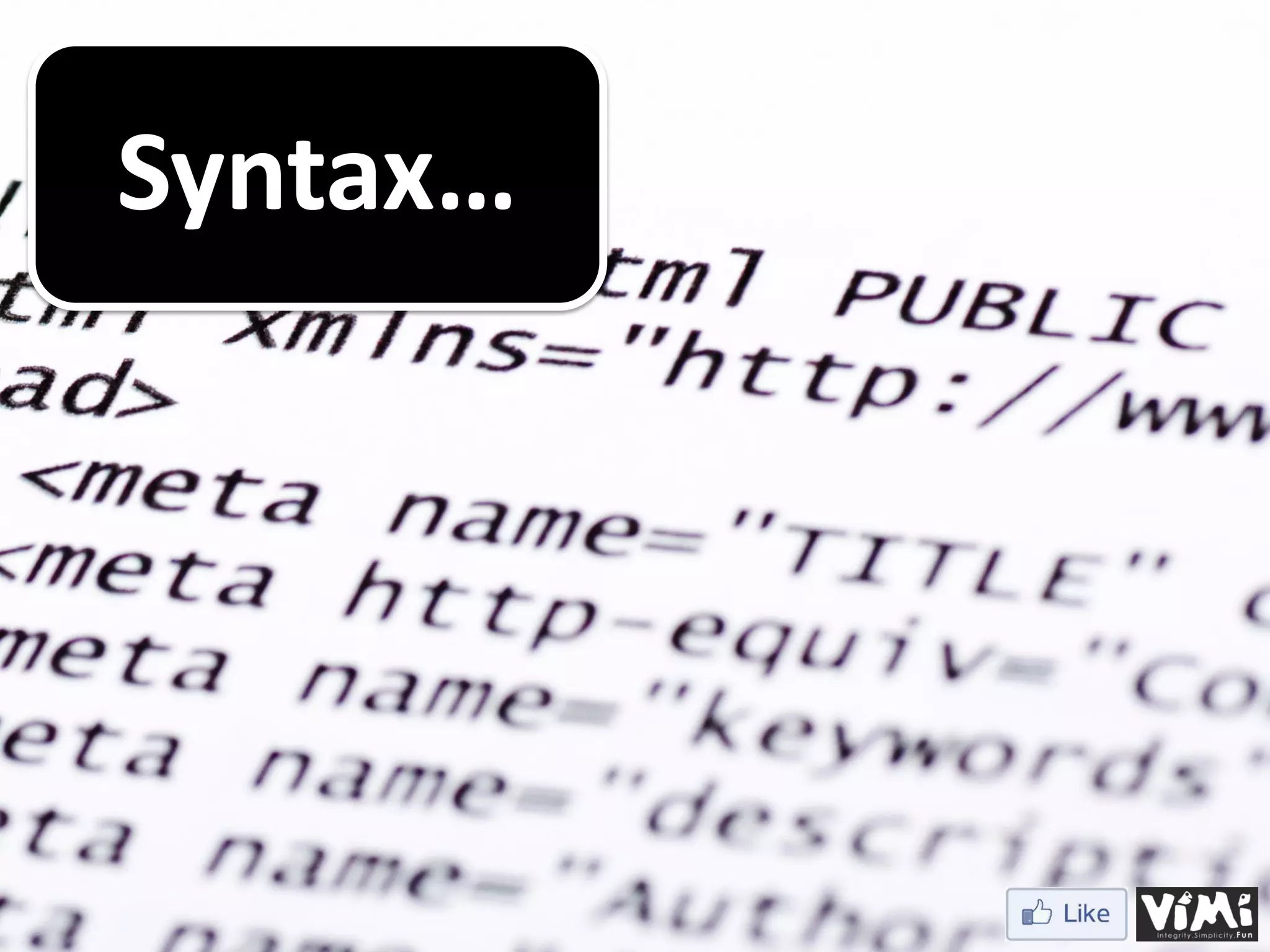 Syntax… 