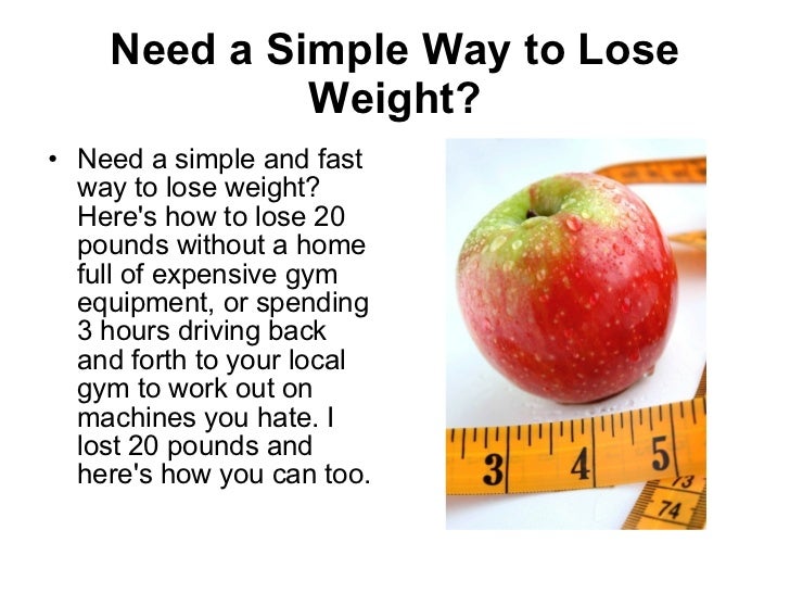 how to lose weight fast and easy 20