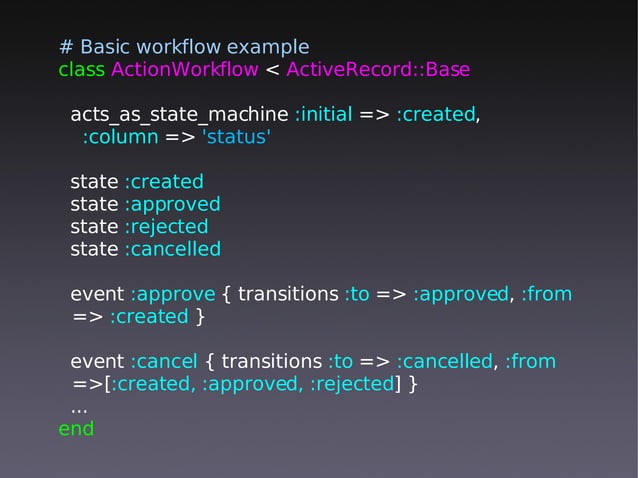 A simple workflow system using state machines | PPT