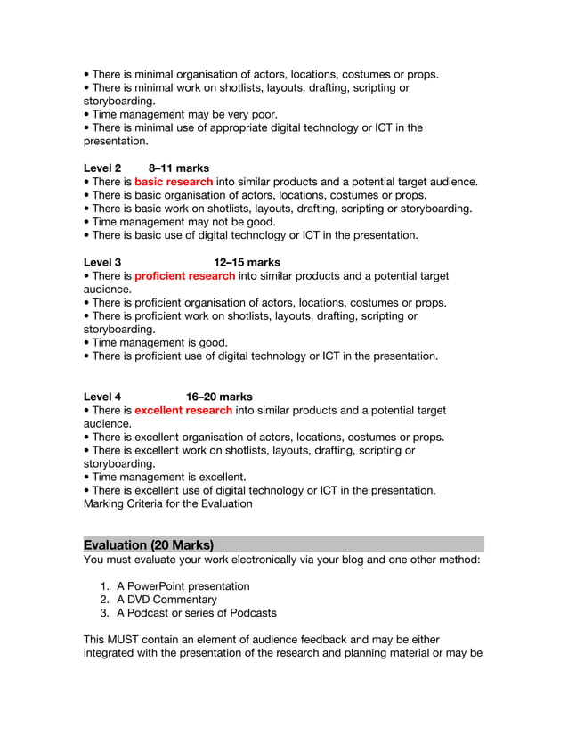 A/S Media Foundation Production Assessment Criteria | DOC