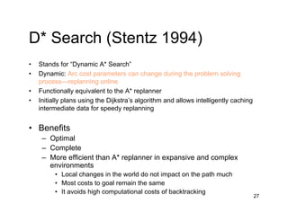 D Star Algorithm Visual a-star d-star for 2025-2026 Advanced AI lecture... | PDF