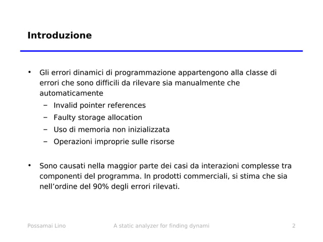 A static Analyzer for Finding Dynamic Programming Errors | PPT
