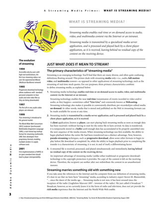 A Streaming Media Primer | PDF