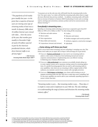 A Streaming Media Primer | PDF