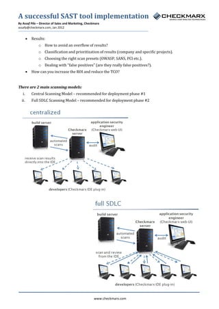 A Successful SAST Tool Implementation | PDF