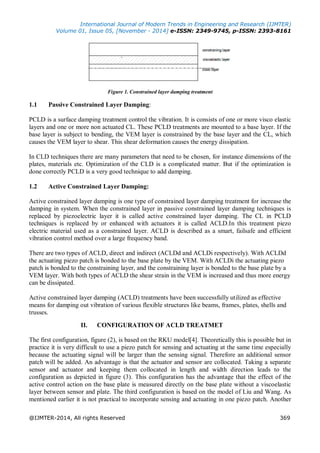 A Survey on Active Constrained Layer Damping Treatment | PDF