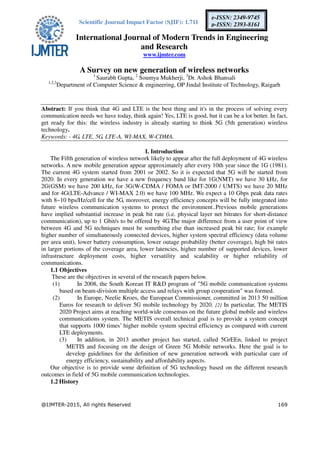 A Survey on new generation of wireless networks | PDF