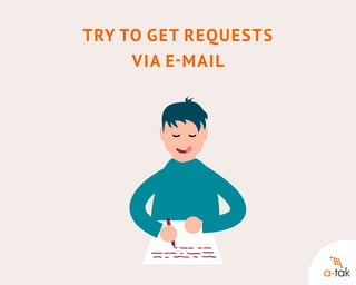 Try to get requests
via e - mail

 