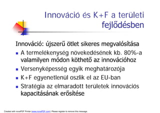 A TerüLeti FejlőDéS HatóTéNyezőInek VáLtozáSa