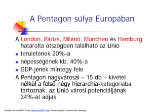 A TerüLeti FejlőDéS HatóTéNyezőInek VáLtozáSa