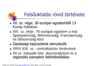 A TerüLeti FejlőDéS HatóTéNyezőInek VáLtozáSa