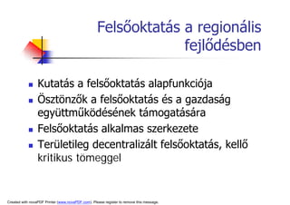 A TerüLeti FejlőDéS HatóTéNyezőInek VáLtozáSa