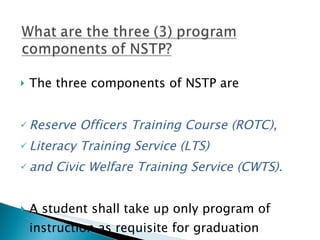 Lts Program A. the national service training program | PPT