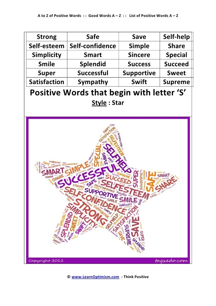 Positive Words That Start With The Letter Z Positive Words That Start With The Letter Z