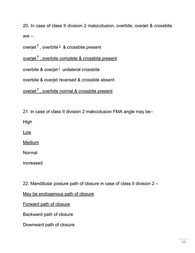 A tozorthodonticsmcq PDF