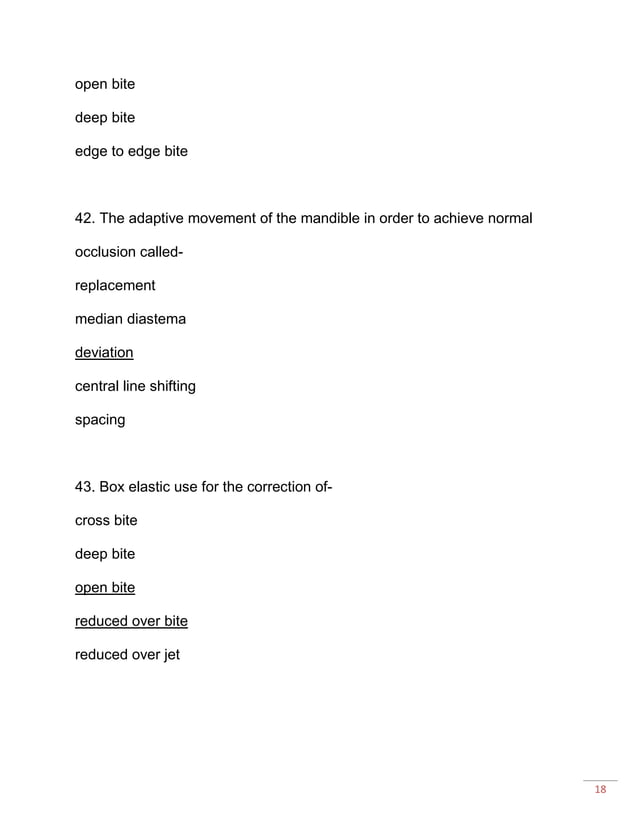 A tozorthodonticsmcq PDF