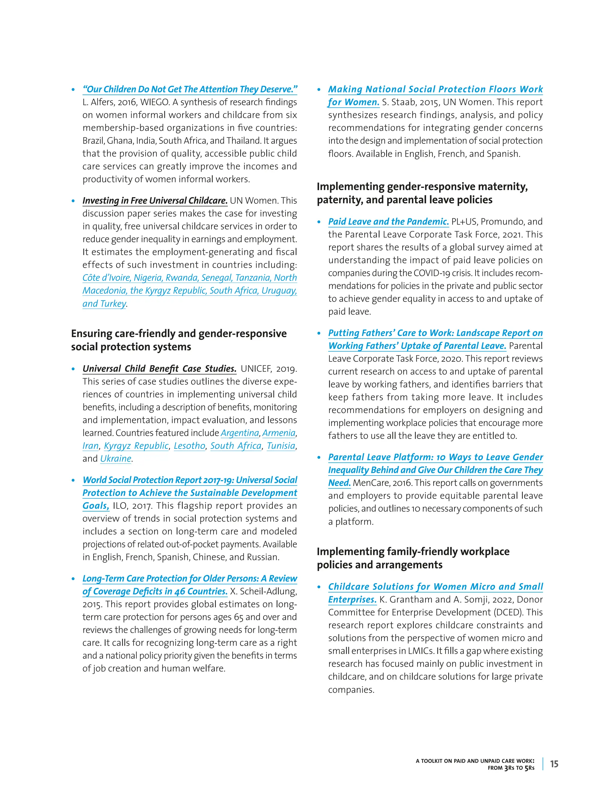 Curated visual reference: Gallery Detail: A Toolkit On Paid And Unpaid Care Work En Pdf
