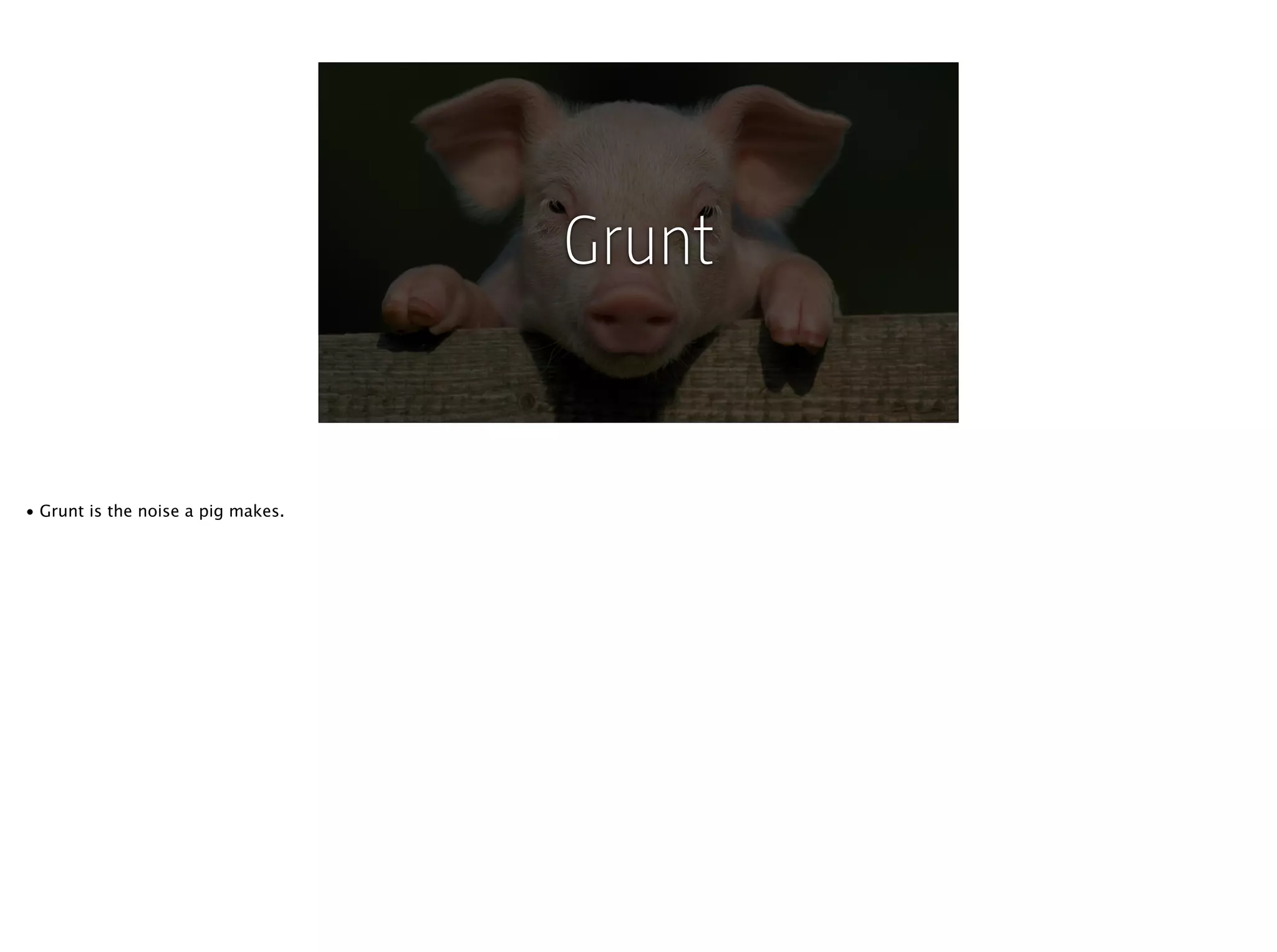 @fehler
Grunt
• Grunt is the noise a pig makes.
 