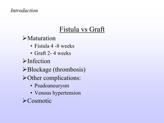 A v fistula in heamodialysis