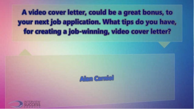 success 2 a video cover letter