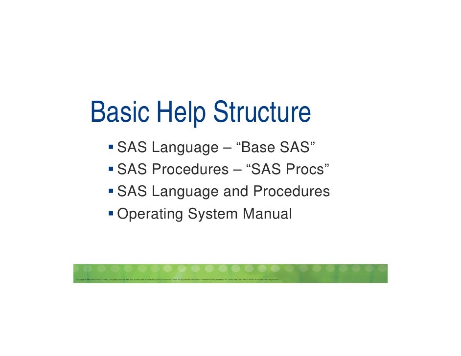 sas language sas language