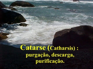 Catarse   ( Catharsis) :  purgação, descarga, purificação. 