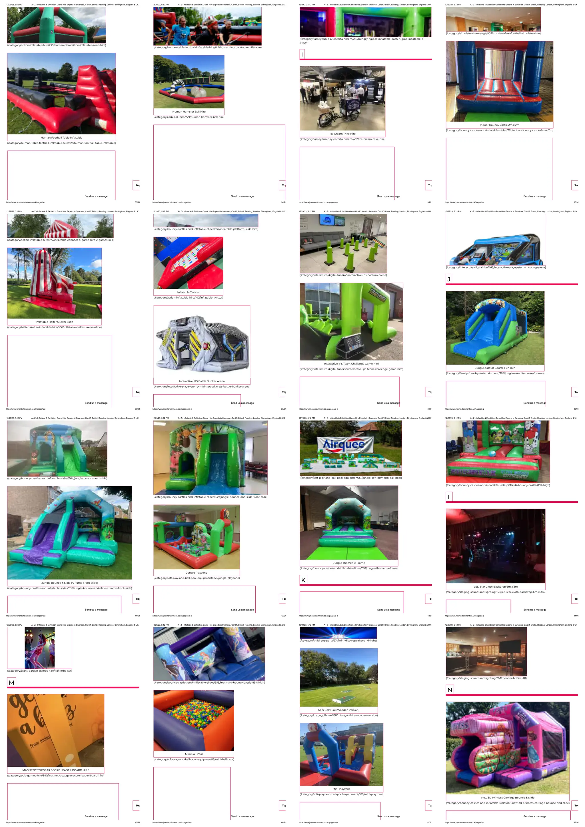 Inflatble Expert JM Entertainment - Inflatable & Exhibition Game Hire Experts in Swansea ...