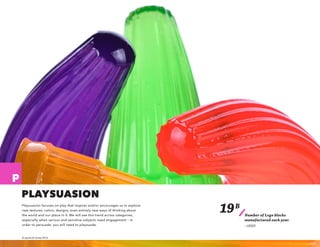 p
© sparks & honey 2016
PLAYSUASION
Playsuasion focuses on play that inspires and/or encourages us to explore
new textures...