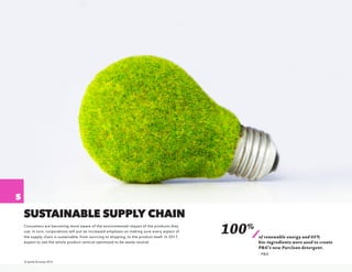 s
© sparks & honey 2016
SUSTAINABLE SUPPLY CHAIN
Conusmers are becoming more aware of the environmental impact of the prod...