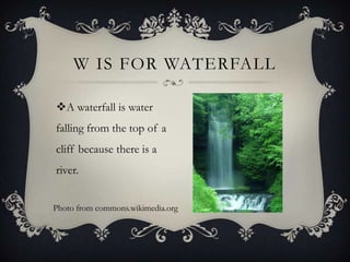 Dictionary Waterfall A-Z Geography Terms | PPTX