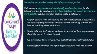 Occupational Therapy Work Injury & Return to Work | PPTX