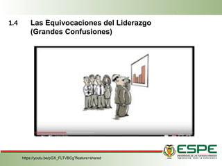 1.4 Las Equivocaciones del Liderazgo
(Grandes Confusiones)
https://youtu.be/pGX_FLTVBCg?feature=shared
 