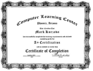 A+ Certificate