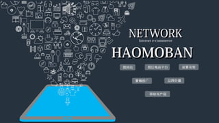 HAOMOBANHAOMOBAN
NETWORKNETWORKInternet e-commerce
微网站 微信 商平台电 策运营 划
移 客 端动 户
推广营销 品牌价值
 