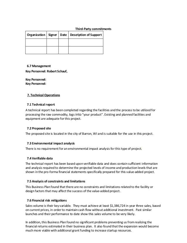 Usda Business Plan Template Usda Business Plan Template