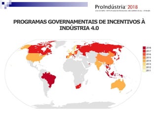 PROGRAMAS GOVERNAMENTAIS DE INCENTIVOS À
INDÚSTRIA 4.0
 