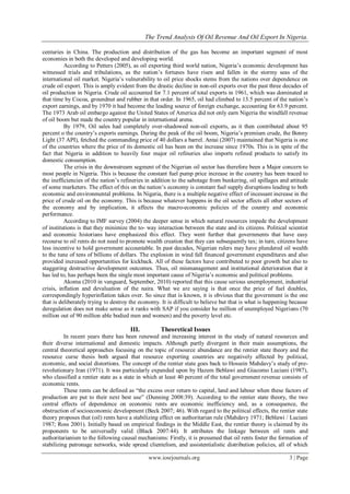 The Trend Analysis of Oil Revenue and Oil Export in Nigeria | PDF
