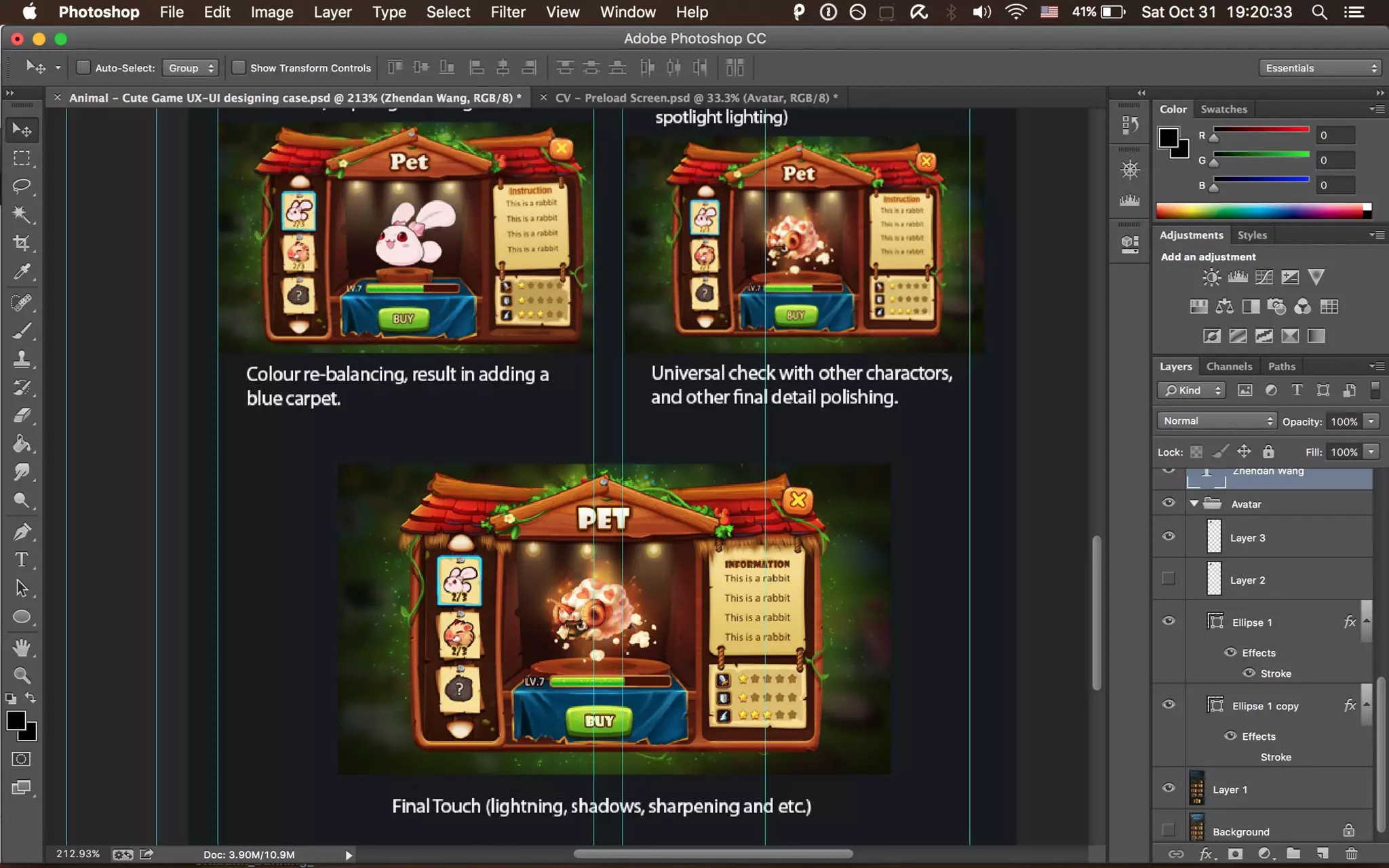 Animal - Cute Game UX-UI designing case | PDF