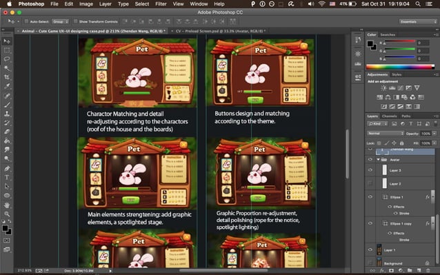 Animal - Cute Game UX-UI designing case | PDF