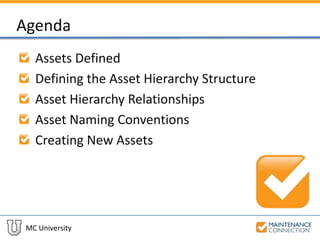A01 - Defining the Asset Hierarchy and Structure (MCU) | PPTX