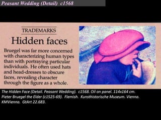 Peasant Wedding (Detail) c1568
 