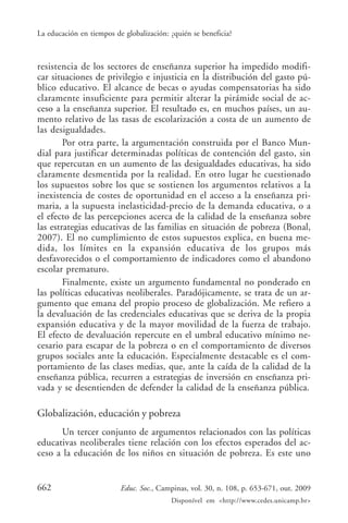 La educación en tiempos de la globalización | PDF