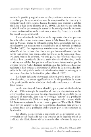 La educación en tiempos de la globalización | PDF