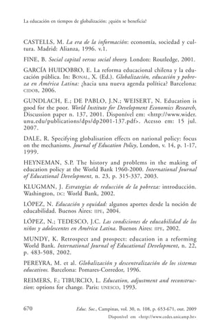 La educación en tiempos de la globalización | PDF