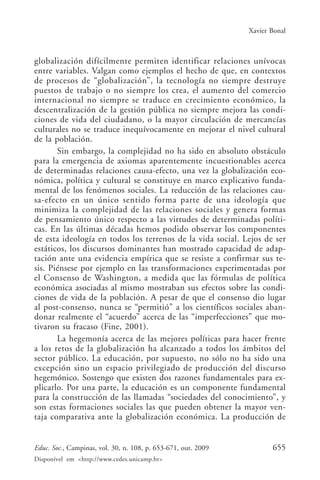 La educación en tiempos de la globalización | PDF